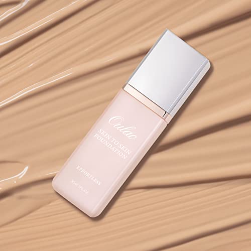 Oulac Base Maquillaje - Base de Maquillaje Fluido Cobertura Total Alta Perfección Acabado Mate Larga Duración, Hidrata y nutre, Confortable y Suave, 1 Fl Oz, Golden Sand (12)