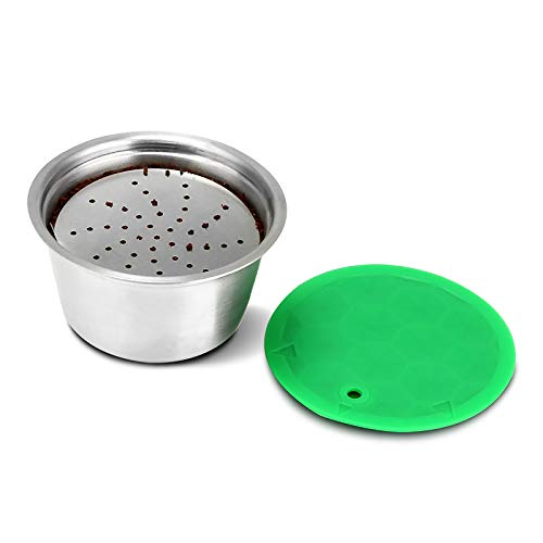 OurLeeme Cápsula Reutilizable de café, Cápsulas Reutilizable para Dolce Gusto, taza de filtro de café reutilizable de acero inoxidable para Nespresso Dolce Gusto para café fragante (Cápsula de café)