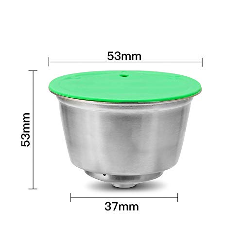 OurLeeme Cápsula Reutilizable de café, Cápsulas Reutilizable para Dolce Gusto, taza de filtro de café reutilizable de acero inoxidable para Nespresso Dolce Gusto para café fragante (Cápsula de café)