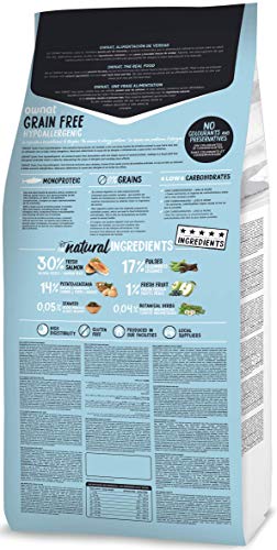 Ownat Pienso para Perros de Salmón Hipoalergénico Sin Granos (14 kg). Ownat para Perros con Ingredientes Naturales sin Preservantes ni Colorantes, Comida Alta en Proteínas.