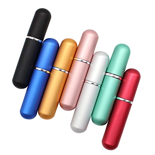 OZNTPCN 7 Pcs Atomizador Perfume, 10ML Recargable Perfume Spray Frasco, Mini Spray de Perfume Portátil, Botella Vacío Pulverizador Viaje