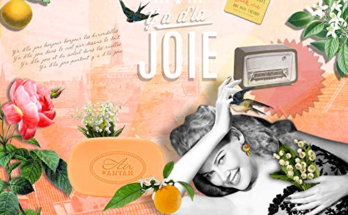 Pack 2x100 g: Jabones Franceses JOIE/Un Air d’Antan/Formula Hidratante/Azahar,Lirio de los Valles,Rosa/Piel Sensible/Aceite de Argan y Manteca de Karite BIO/Para Manos o Corpo/Sin Parabeno