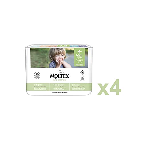 Pack ahorro Pañales T4 (9-15 kg) Moltex Pure & Nature 200 Uds