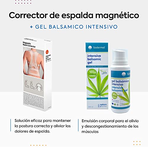 Pack Corrector de Espalda para Hombre y Mujer + Gel Muscular - Corrector de Postura Ortopedicos para Espalda Recta Sujetador Faja Corrector Espalda / Corrector de Hombros