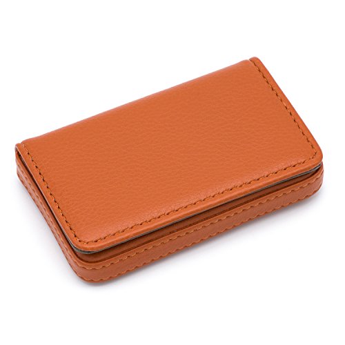 Padike - Tarjetero, ideal para tarjetas de visita, negocios, tarjeta de crédito, tarjeta de identidad, piel sintética de lujo, estuche, portatarjetas, para hombre y mujer