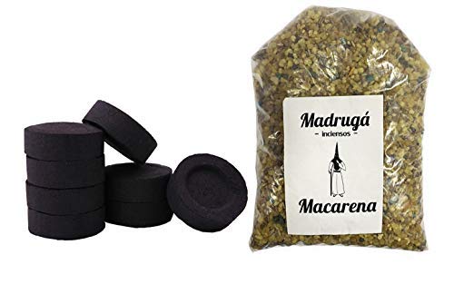 Paide Autentico Incienso de Sevilla Semana Santa - Regalo 50 tabletas de carbón - Hecho a Mano en España (100gr Macarena)