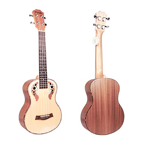 Paisen Tenor Ukulele pequeña de 26 pulgadas Hawaii Spruce Ukuleles con afinador Cuerdas Aquila Bolsa acolchada Capo Juegos completos de accesorios