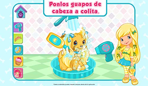 Palacio de Cachorritos de Tarta de Fresa – Juego de salón de belleza para mascotas y vestir para niños