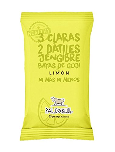 Paleobull Barrita Energética con Limón, Bayas de Goji y Jengibre - 9 barritas de 1 x 55 gr - Total: 495 gr