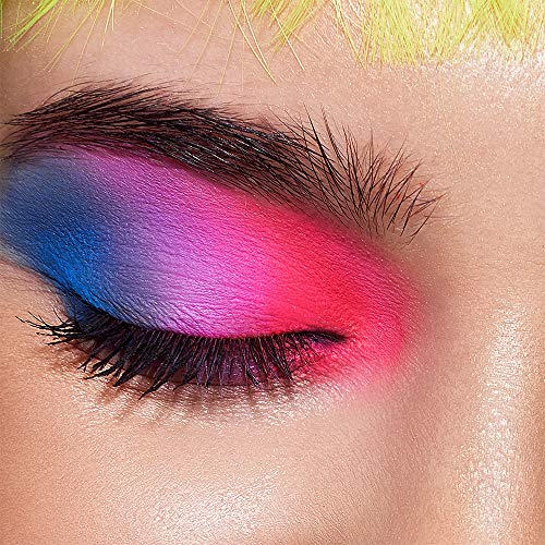 Paleta Neón de Sombras de Ojos 9 Colores Alto Pigmentado Color Brillante Brillo Mate UV Luz Fluorescente Accesorio Cosmético | Pink Punk | 7DAYS