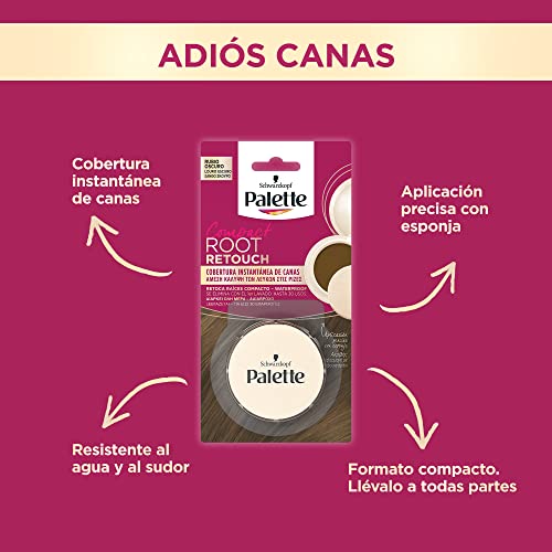 Palette Compact Root Retouch ; Retoca Raíces polvo compacto – Rubio Oscuro – Cubre Canas 1 unidad