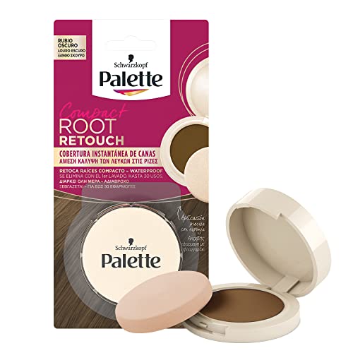 Palette Compact Root Retouch ; Retoca Raíces polvo compacto – Rubio Oscuro – Cubre Canas 1 unidad