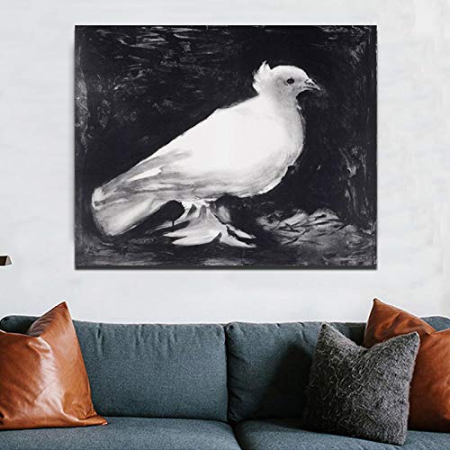 Paloma Pablo Picasso Pintura en lienzo Impresión Sala de estar Decoración del hogar Arte de la pared moderna Pintura al óleo Póster Imágenes Lienzo 60x85cm Sin marco
