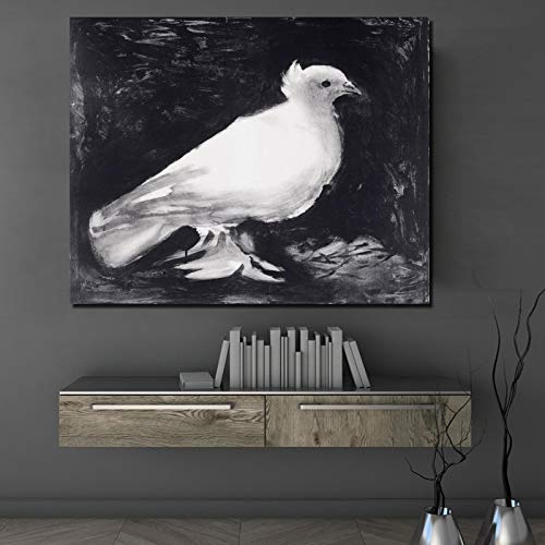 Paloma Pablo Picasso Pintura en lienzo Impresión Sala de estar Decoración del hogar Arte de la pared moderna Pintura al óleo Póster Imágenes Lienzo 60x85cm Sin marco