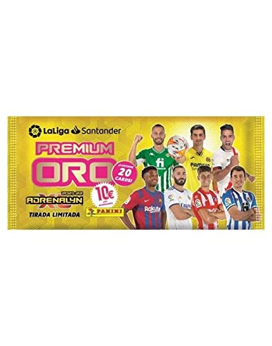 Panini Tin Box Adrenalyn XL 2021/2022 + sobre Premium Oro Y 10 Sobres La Liga Santander