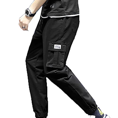 Pantalones Casuales para Hombre, Pantalones Cargo de Moda, Multibolsillos, Ropa de Calle de Hip Hop, Primavera otoño, Pantalones Harem Masculinos