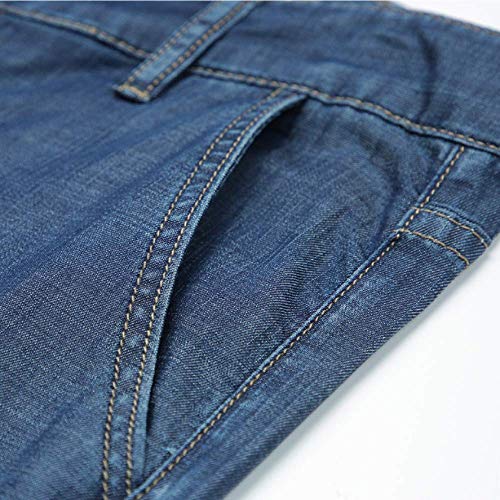 Pantalones Vaqueros Rectos Sueltos de Gran tamaño de Moda de Verano de Negocios Antiarrugas sin Planchar Pantalones Casuales 42