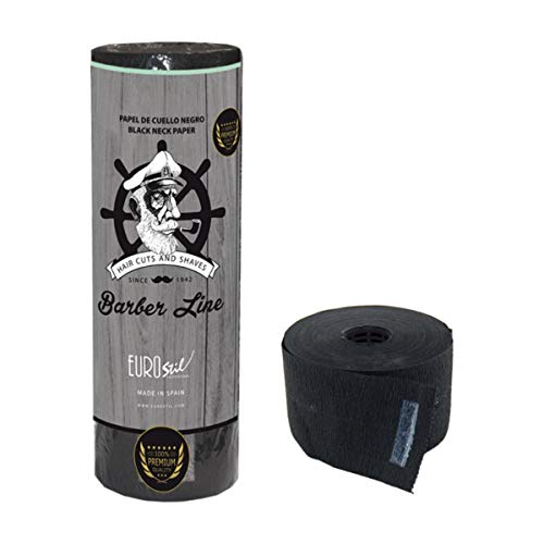 Papel de Cuello para Barbería y Peluquería en Color Negro Barber Line Premium