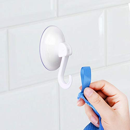 Paquete de 12 Ganchos de Ventosa - Sistema de Seguridad - Poder de vacío Extra Fuerte - Ideales para la Cocina o el baño - Toallas, Batas de baño, Abrigos, sartenes, Herramientas, etc.
