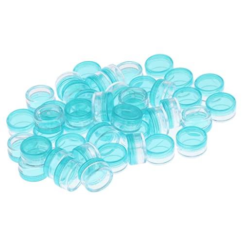 Paquete De Frascos De Plástico Redondos De 50 Gramos con Tapas para Almacenar Bálsamos Labiales, Cremas, Cosméticos, Muestras, Ungüentos Y Otros Produ - Rosado, 5g