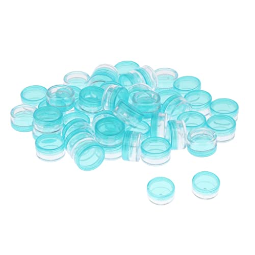 Paquete De Frascos De Plástico Redondos De 50 Gramos con Tapas para Almacenar Bálsamos Labiales, Cremas, Cosméticos, Muestras, Ungüentos Y Otros Produ - Rosado, 5g
