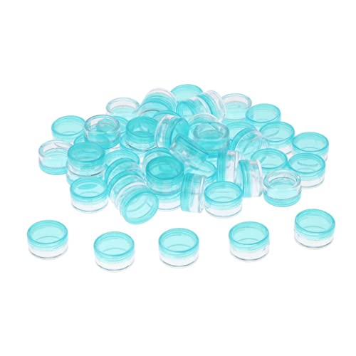 Paquete De Frascos De Plástico Redondos De 50 Gramos con Tapas para Almacenar Bálsamos Labiales, Cremas, Cosméticos, Muestras, Ungüentos Y Otros Produ - Rosado, 5g