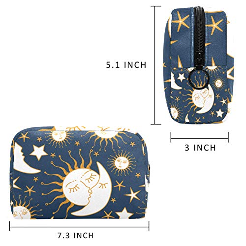 para Mujeres Bolsas de Aseo Sun Moon Kiss con Cremallera Bolsa de Maquillaje Organizador de cosméticos de Viaje