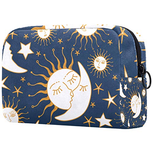 para Mujeres Bolsas de Aseo Sun Moon Kiss con Cremallera Bolsa de Maquillaje Organizador de cosméticos de Viaje