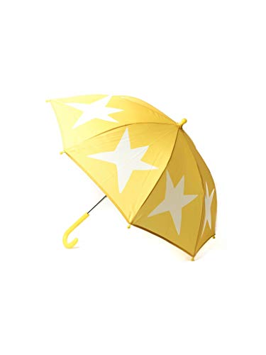Paraguas infantil Agatha Ruiz de la Prada para niños y niñas - Paraguas de estrellas para niños - Paraguas de viaje, compacto, ligero- Sombrilla para lluvia - Amarillo