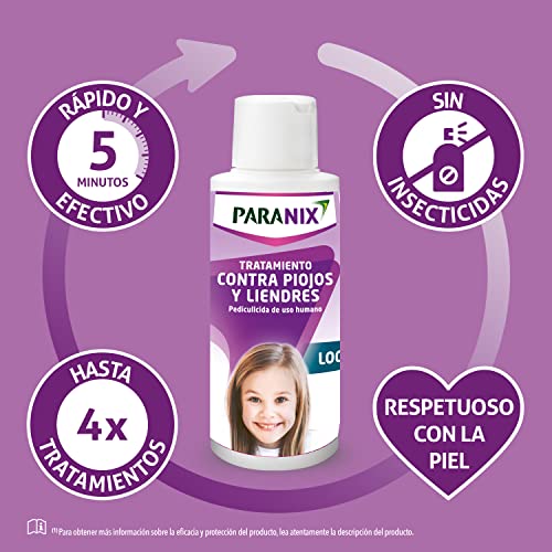 Paranix Loción Tratamiento para Piojos y Liendres - Incluye Lendrera - Sin insecticidas -100 ml