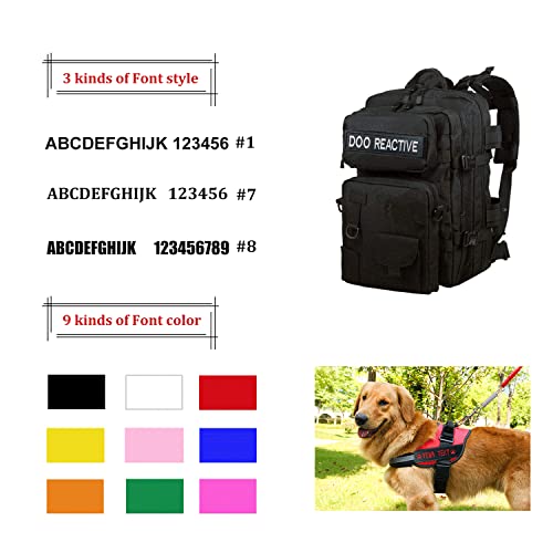 Parche de Nombre Personalizable, Parche de Nombre de Chaqueta de Moto Personalizada, Etiqueta de Nombre de Moral Táctica Militar para Ropa Mochilas de Arnés de Perro/10x2,54 cm/12,7x3,2 cm
