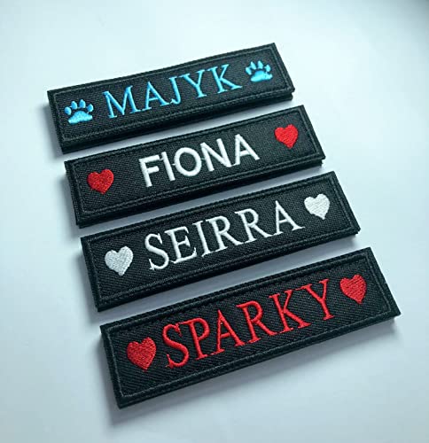 Parche de Nombre Personalizable, Parche de Nombre de Chaqueta de Moto Personalizada, Etiqueta de Nombre de Moral Táctica Militar para Ropa Mochilas de Arnés de Perro/10x2,54 cm/12,7x3,2 cm