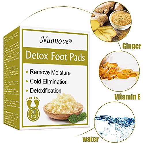 Parches Para Pies Parches Para Los Pies Parches Detox Para Pies, Parche de Pie 100% Natural, Alivia el Dolor y Mejora el Sueño, Expulsa Rápidamente Las Toxinas, 20pcs