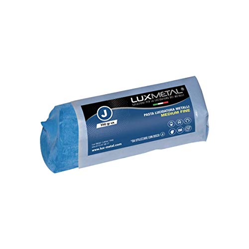 Pasta abrasiva abrillantadora sólida Lux Metal J azul oscuro Medium Fine 350 gramos pulido para aluminio acero inoxidable latón cobre bronce hierro cromado