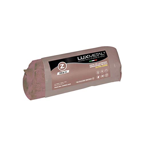 Pasta abrasiva abrillantadora sólida Lux Metal Marrón Z Ultra Hard 350 gramos Pre-pulido desbaste arañazos óxido y óxido para aluminio acero inoxidable latón cobre bronce