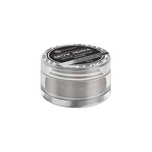 Pasta blanca para teñir las cejas. Pasta para el color de las cejas. Consistencia cremosa y gruesa. Se fijan contornos, forma y marcas. 200 aplicaciones. 15 g.