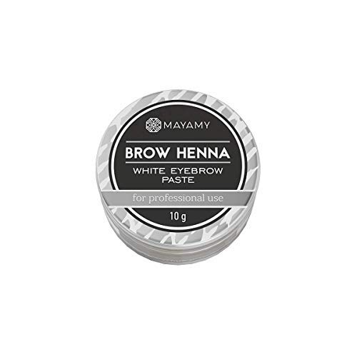 Pasta blanca para teñir las cejas. Pasta para el color de las cejas. Consistencia cremosa y gruesa. Se fijan contornos, forma y marcas. 200 aplicaciones. 15 g.