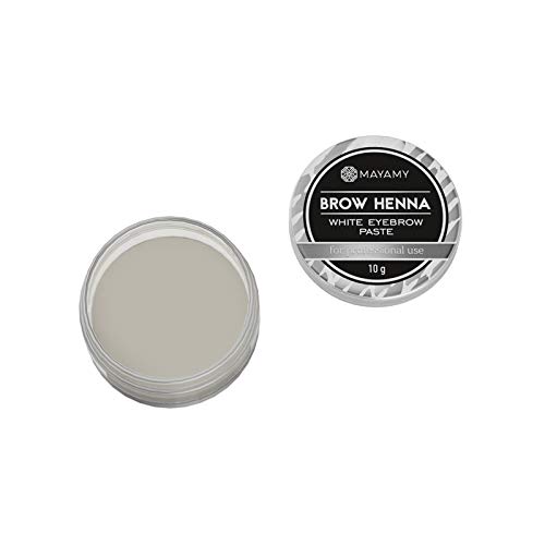Pasta blanca para teñir las cejas. Pasta para el color de las cejas. Consistencia cremosa y gruesa. Se fijan contornos, forma y marcas. 200 aplicaciones. 15 g.