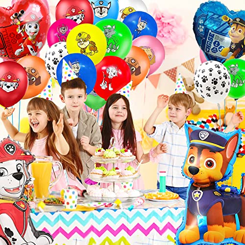 Patrulla Canina Cumpleaños Decoracion,Patrulla de Foil Balloons 12 Tipos Estilo Globo Látex 12 Pulgadas,Globos Patrulla Canina Cumpleaños,Globos Cumpleaños Niño,para Patrol Giveway Fiestas Deco