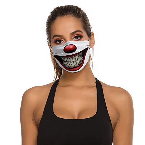 Payaso Sonriente Máscaras De Algodón Unisex Reutilizables, Lavables, Máscaras / 2 Piezas 15x20x10cm