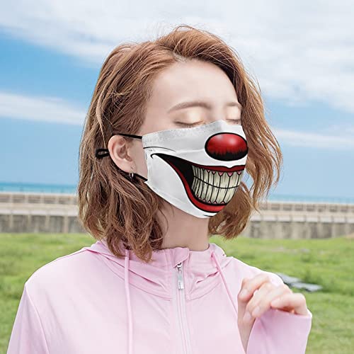 Payaso Sonriente Máscaras De Algodón Unisex Reutilizables, Lavables, Máscaras / 2 Piezas 15x20x10cm