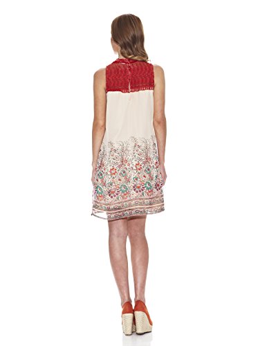 Peace & Love Vestido Estampado Crema L