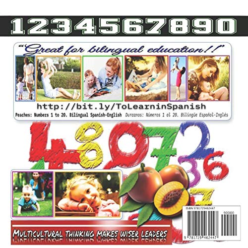 Peaches: Numbers 1 to 20. Bilingual Spanish-English: Duraznos: Números 1 al 20. Bilingüe Español-Inglés