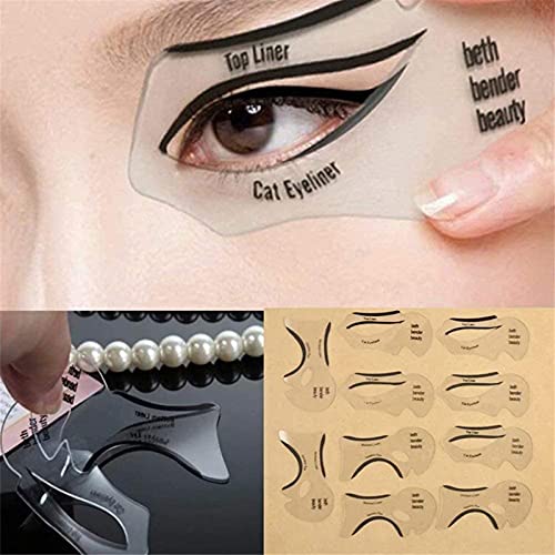 Pegatinas Maquillaje Delineador Ojos Plantillas Sombras Ojos Reutilizables Herramienta Maquillaje Delineador Ojos Rápido Maquillaje Aplicador Delineador Ojos Principiantes 10 Piezas