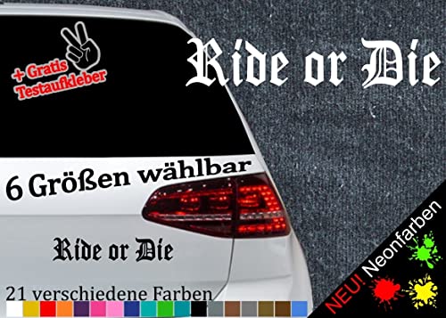 Pegatinas Ride or Die – 6 tamaños 21 colores – MTB Downhill BMX pegatinas Enduro Bike