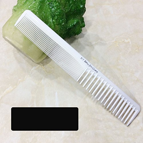 Peine de peluquería de plástico especial antiestático peinado peluquería peine para salón (blanco)