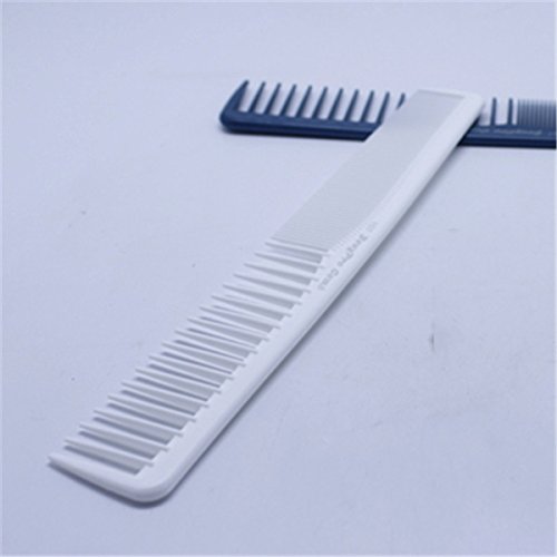 Peine de peluquería de plástico especial antiestático peinado peluquería peine para salón (blanco)