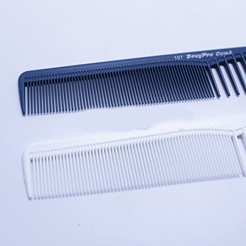 Peine de peluquería de plástico especial antiestático peinado peluquería peine para salón (blanco)