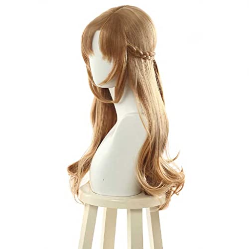 Peluca Cosplay Anime，Peluca Do You Love Your Mom and Her Two-Hit Multi-Target Attacks Mamako Oosuki，Brown Long Wavy Peluca Cosplay,Con red de peluca gratis,Halloween Hair,Para Cosplay De Fiesta ​Diari
