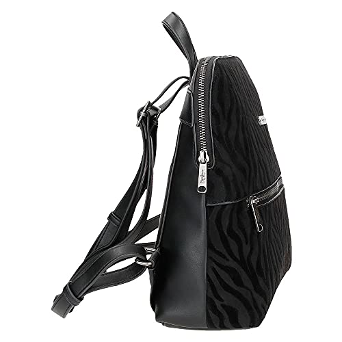 Pepe Jeans Anais Mochila Casual Negro 26x29x10 cms Piel sintética 7,54L